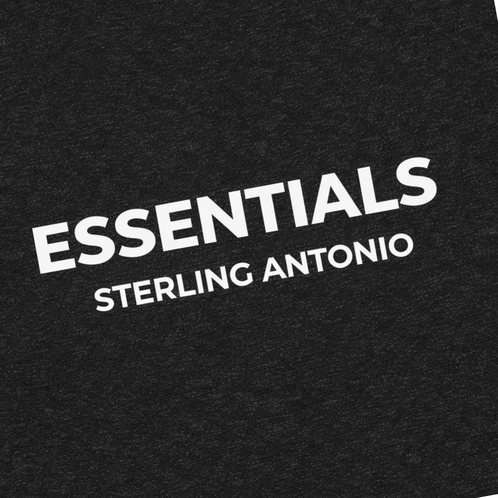 Black background with 'ESSENTIALS Sterling Antonio' text in white