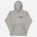 Sterling Antonio carbon grey essentials pullover hoodie featuring minimalist black chest logo print.