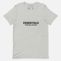 Grey Sterling Antonio essentials cotton t-shirt featuring bold black front logo print and minimalist streetwear design