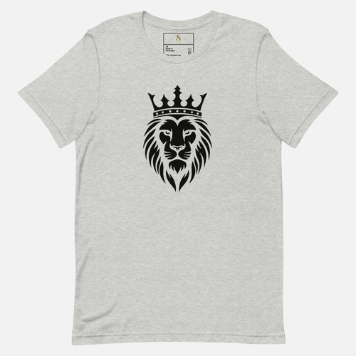 Rear view of a heather grey Sterling Antonio cotton jersey t-shirt with a clean minimalist back design on a light grey background.