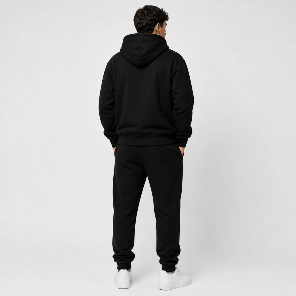 Sterling Antonio Black Tracksuit Rear View Minimal Luxury Streetwear Set