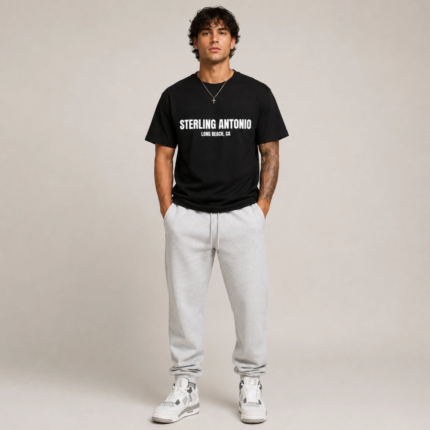 Sterling Antonio Long Beach Tee — Black