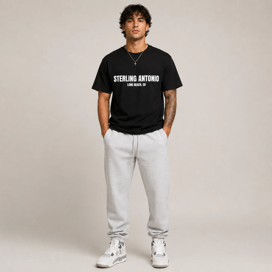 Sterling Antonio Long Beach Tee — Black
