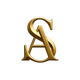 Gold logo with intertwined letters 'A' and 'S' on a white background