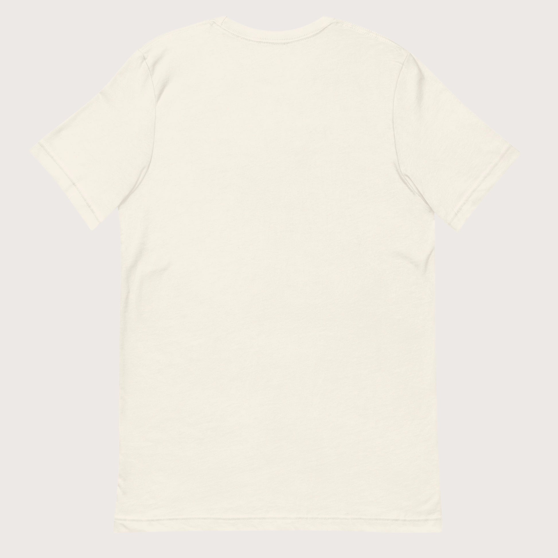 Plain white t-shirt on a light gray background
