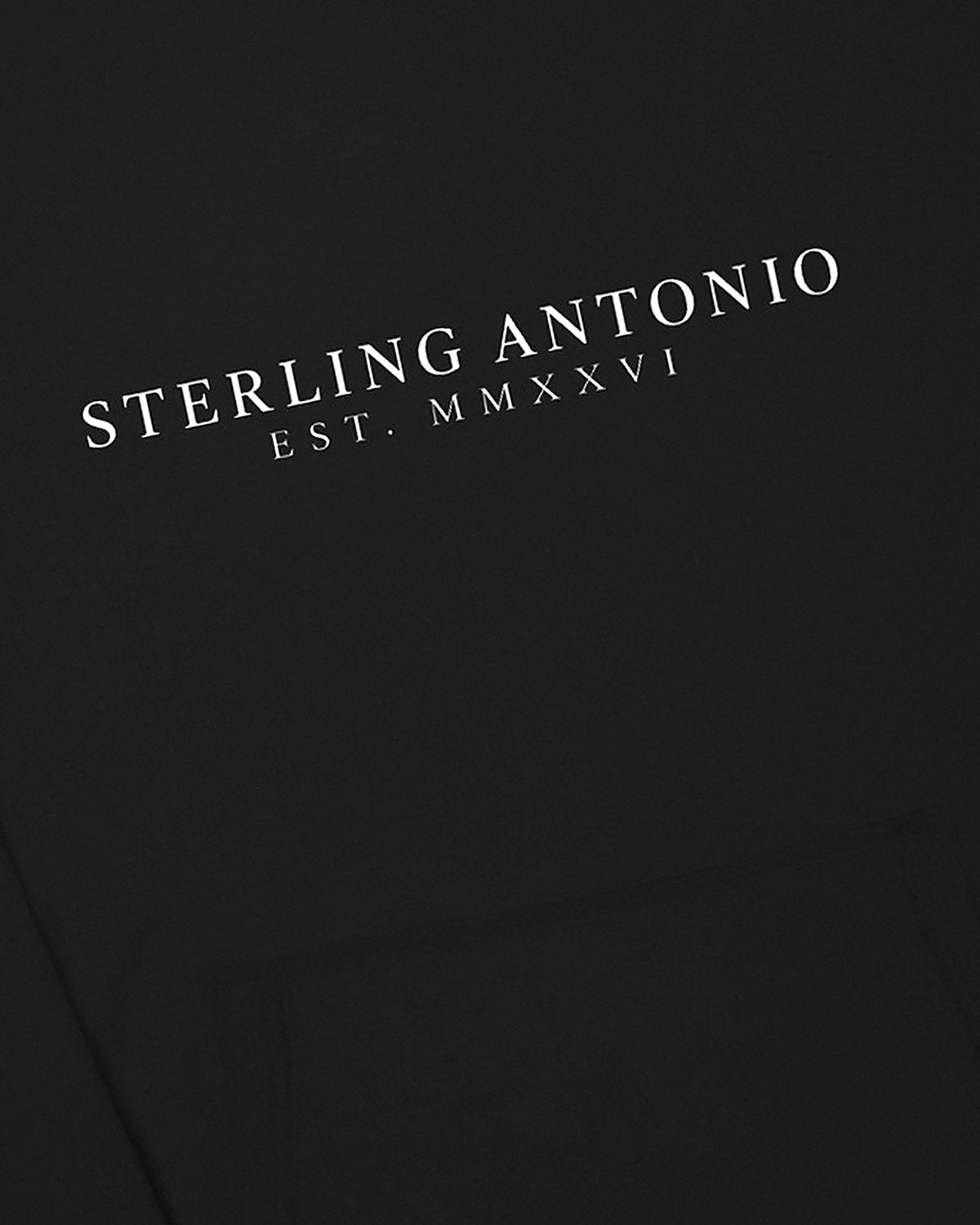 Close-up detail of The Founders Hoodie by Sterling Antonio